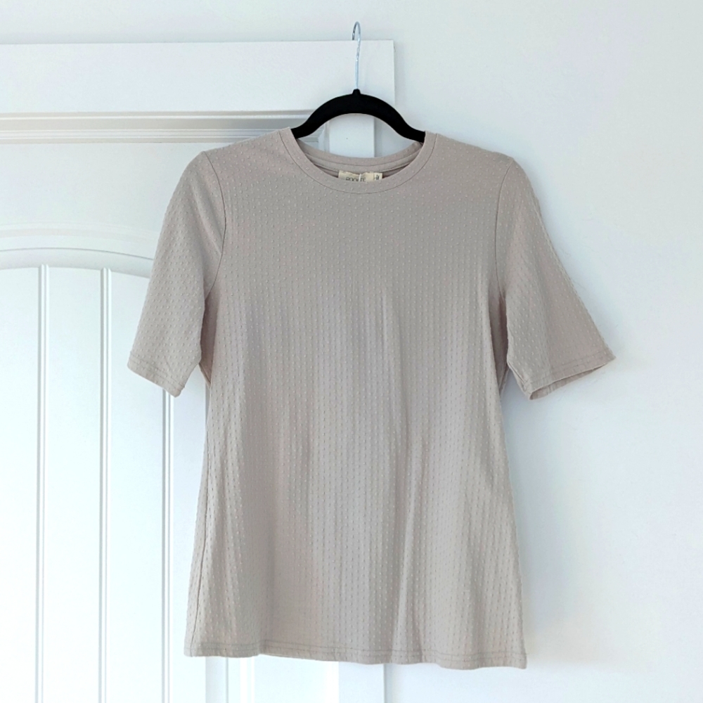 Roolee taupe textured top